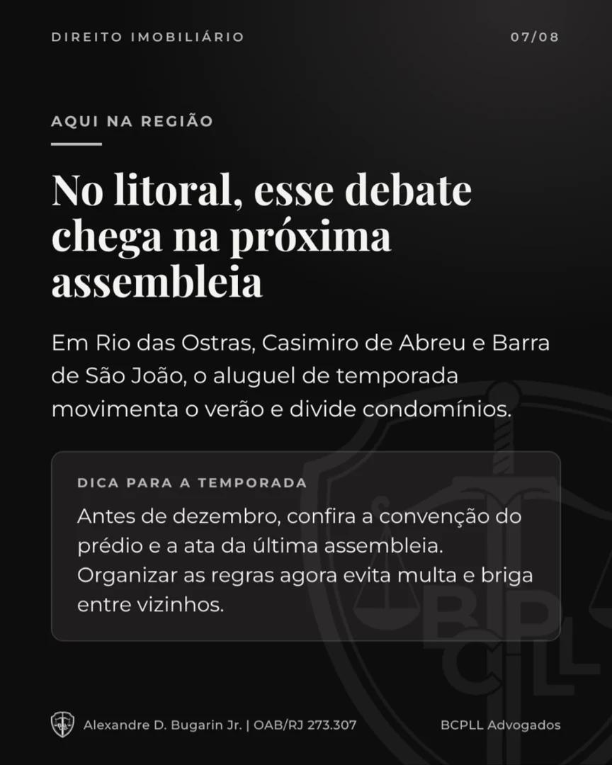 No litoral, esse debate chega na próxima assembleia