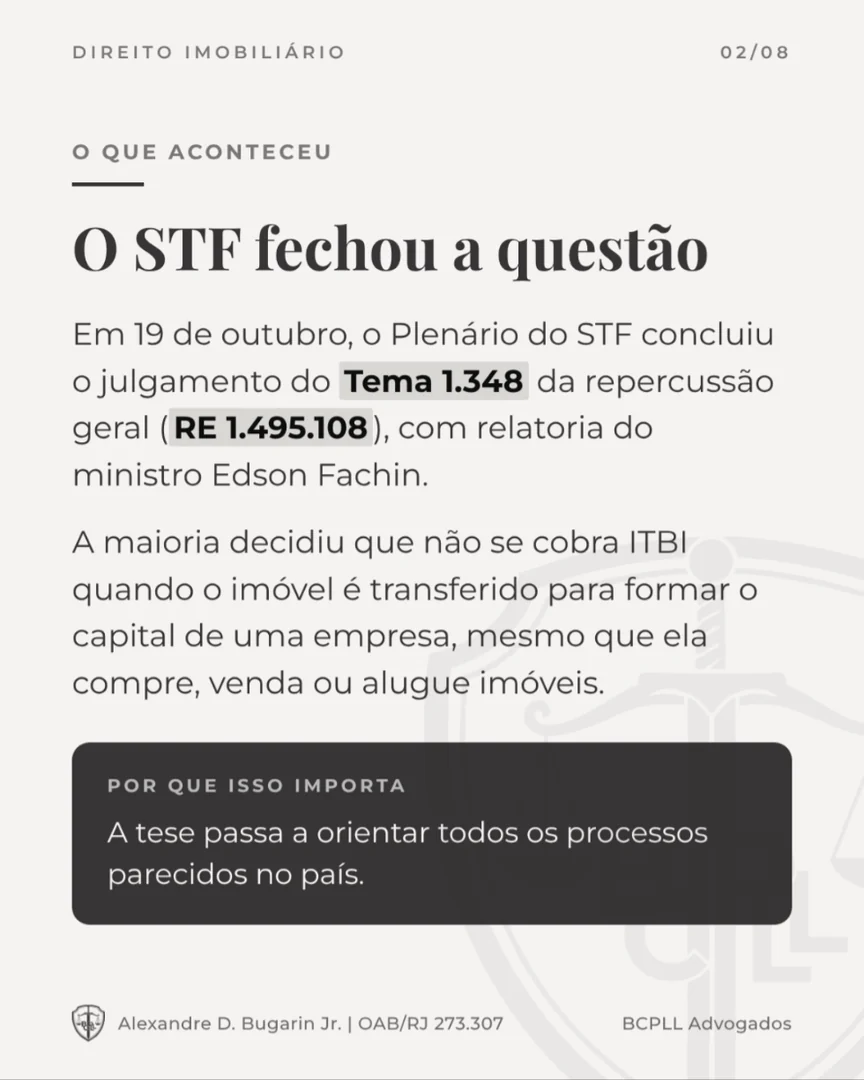 O STF fechou a questão no Tema 1.348